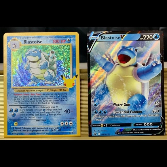 SOLD - Pokemon Cards Blastoise 25th Anniversary Holo Rare/FULL ART V